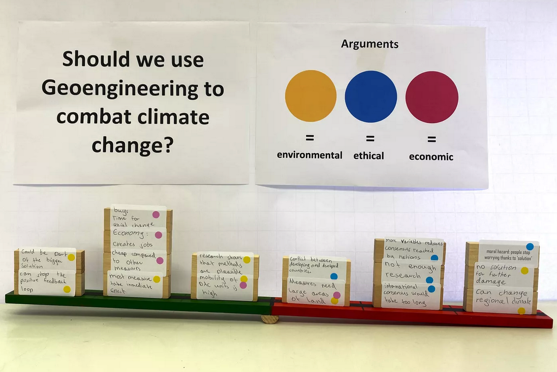 Argumentationswippe Geoengineering