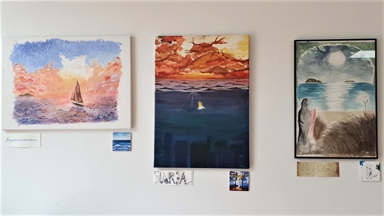 Mensa Ausstellung drei Bilder